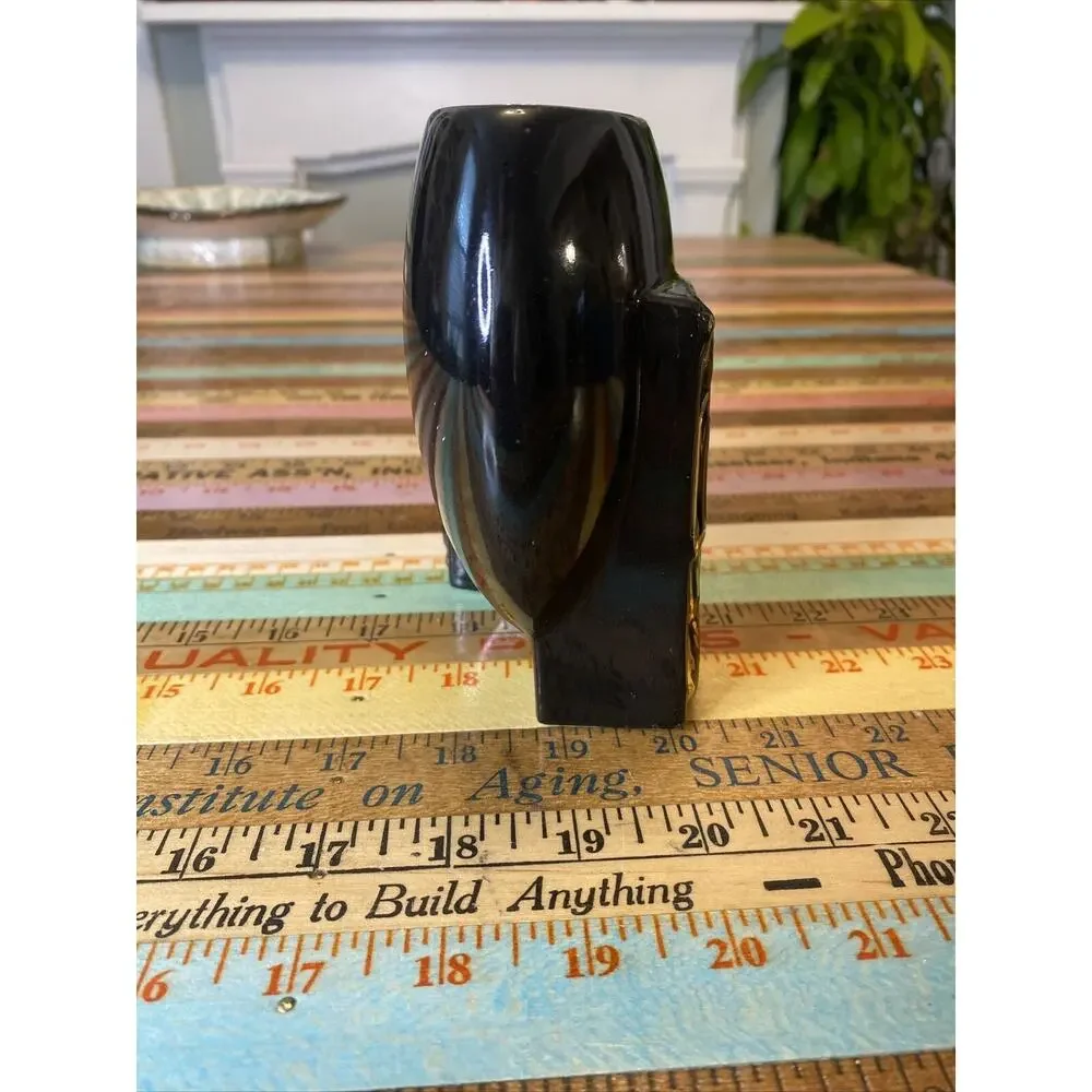 Vintage FAPCO 1930 Joan Lea Creations Shanghai Black 22K Gold Disk Asian Vase